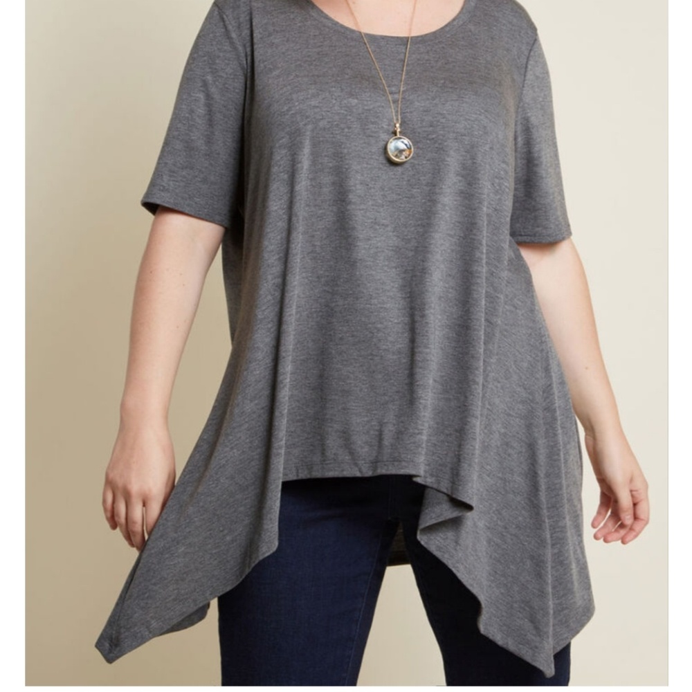 Modcloth Aim to Ease Knit Tunic in Grey
